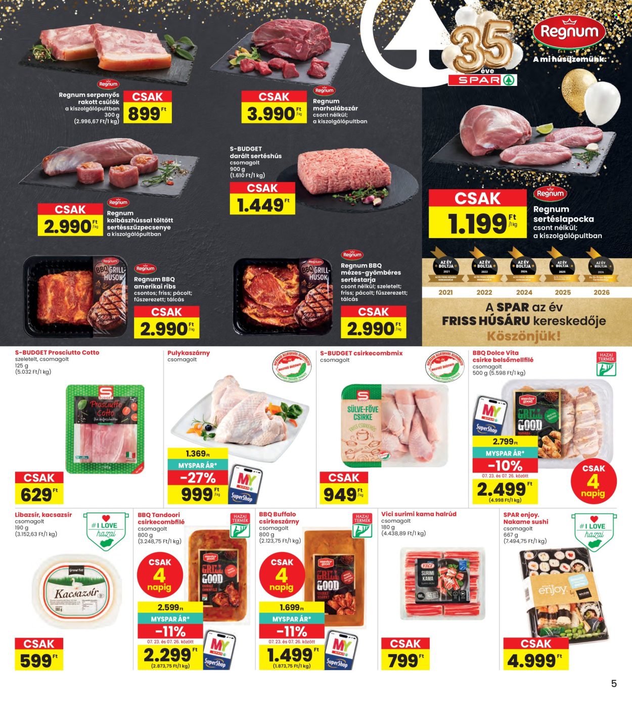 INTERSPAR akciós újságok - 2026.07.23 - 2026.07.29. Oldal 5