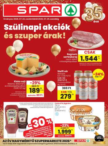 Újság SPAR - 2026.07.23 - 2026.07.29.