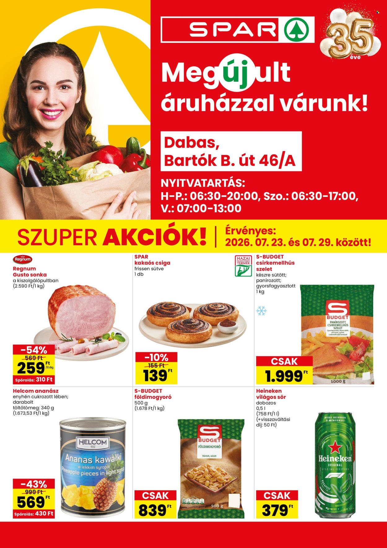 SPAR Szupermarket akciós újságok - 2026.07.23 - 2026.07.29. Oldal 1
