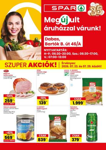 Újság SPAR Szupermarket - 2026.07.23 - 2026.07.29.