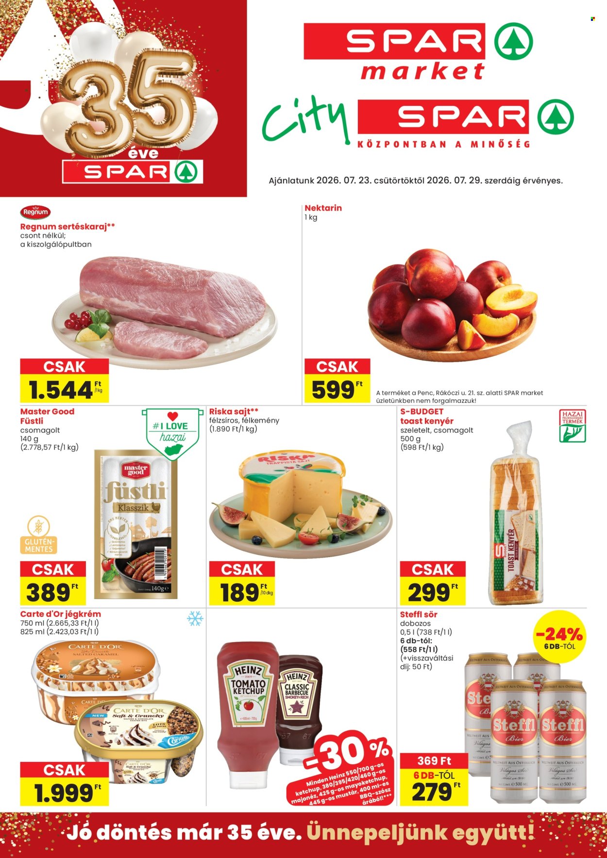 SPAR akciós újságok - 2026.07.23 - 2026.07.29. Oldal 1