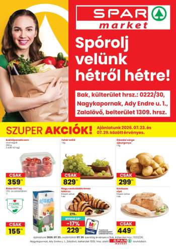Újság SPAR market - 2026.07.23 - 2026.07.29.