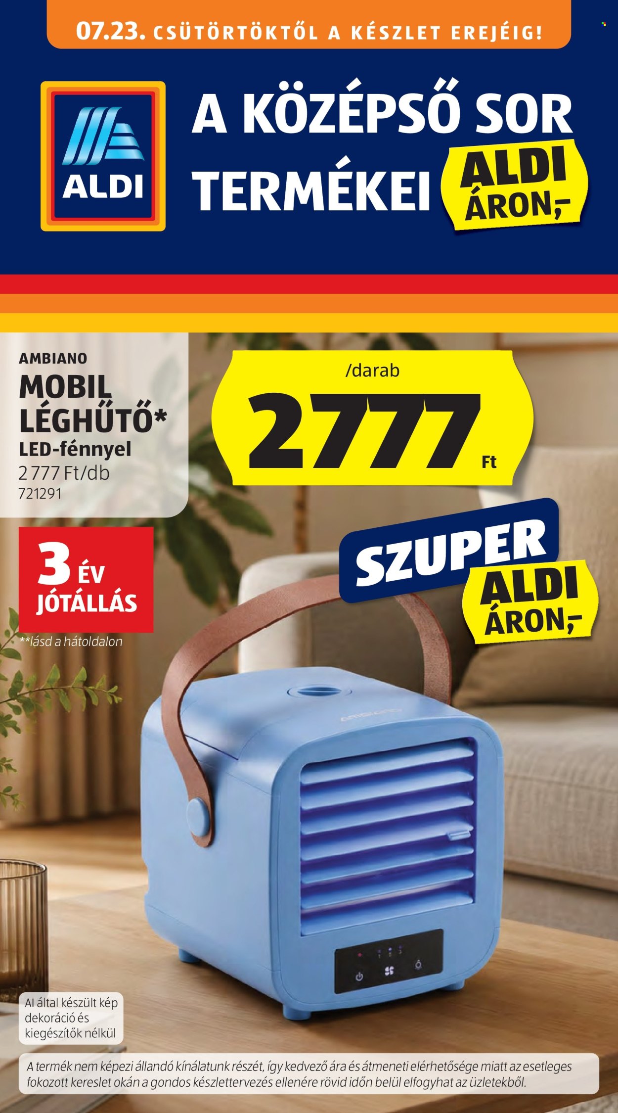 Aldi akciós újságok - 2026.07.23 - 2026.07.29. Oldal 1