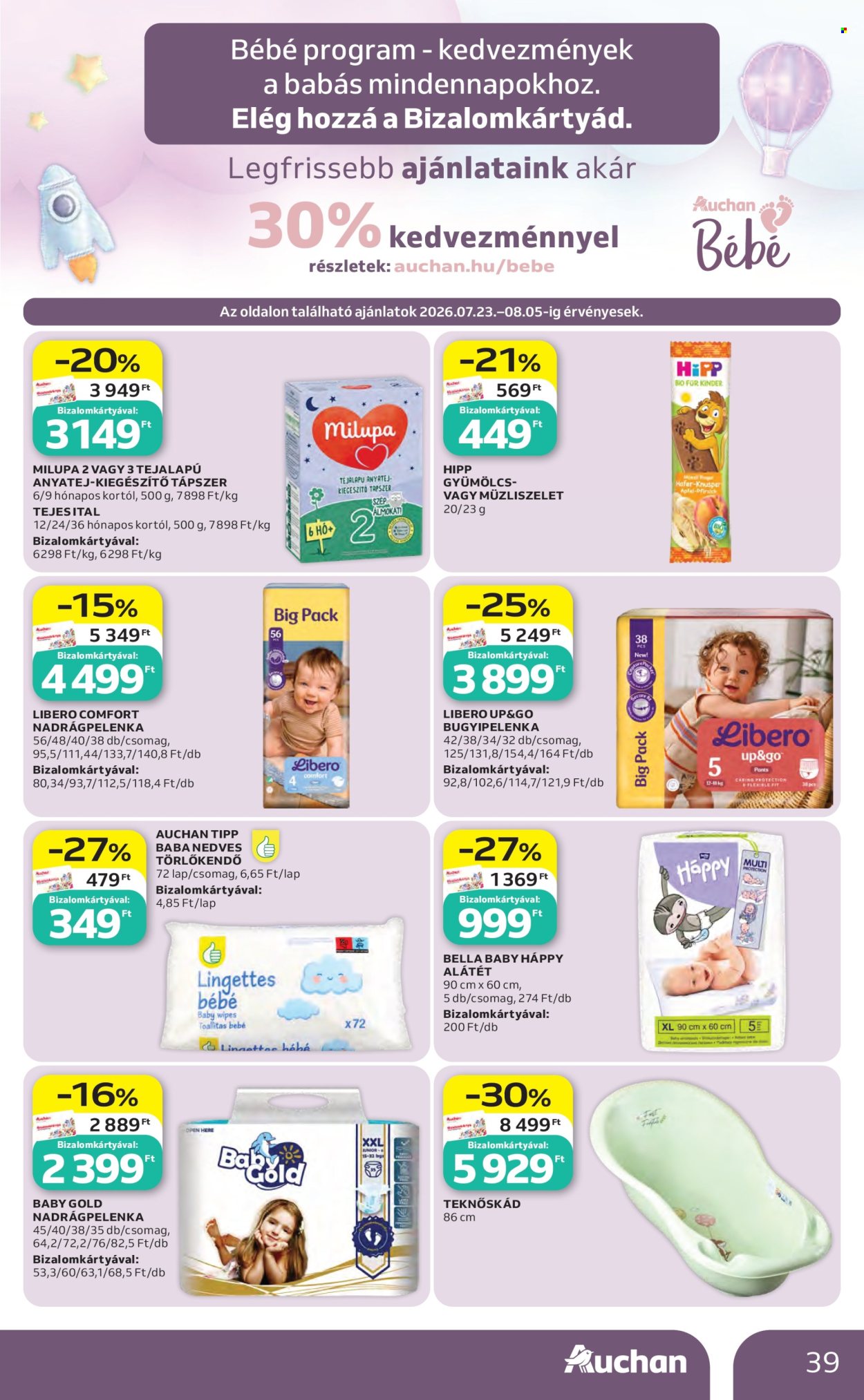 Auchan akciós újságok - 2026.07.23 - 2026.07.29. Oldal 39