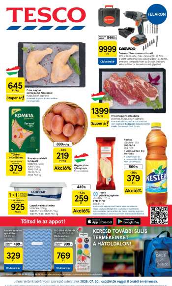 Újság TESCO - 2026.07.30 - 2026.08.05.
