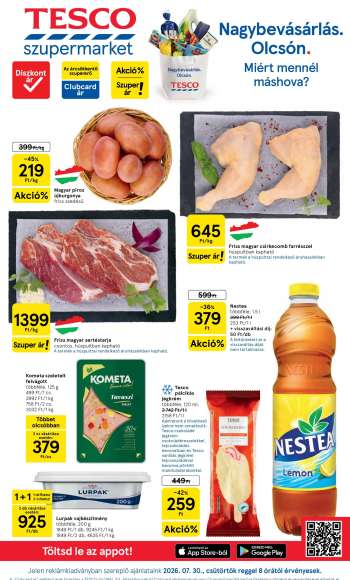 Újság TESCO - 2026.07.30 - 2026.08.05.