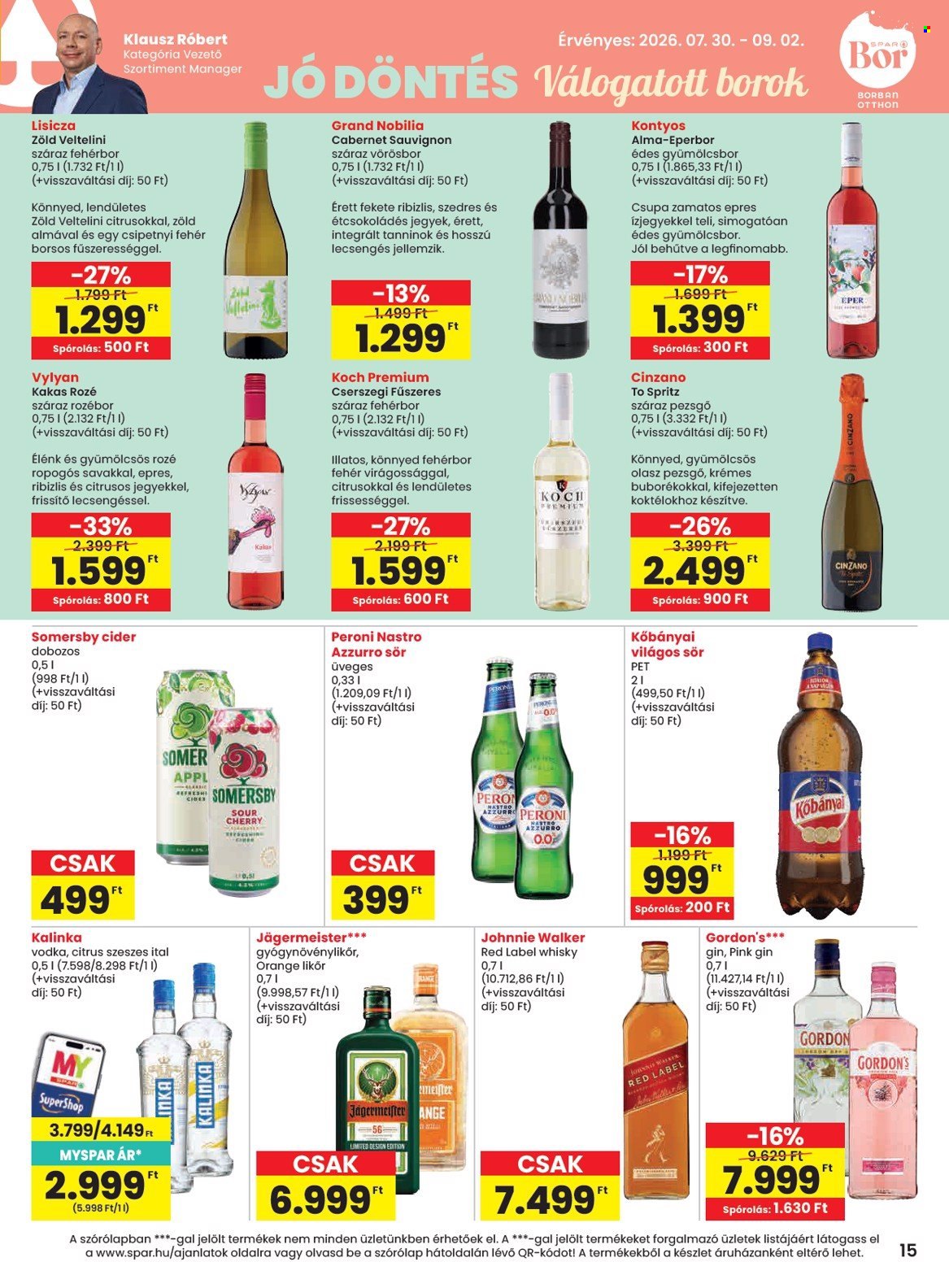 SPAR akciós újságok - 2026.07.30 - 2026.08.05. Oldal 15