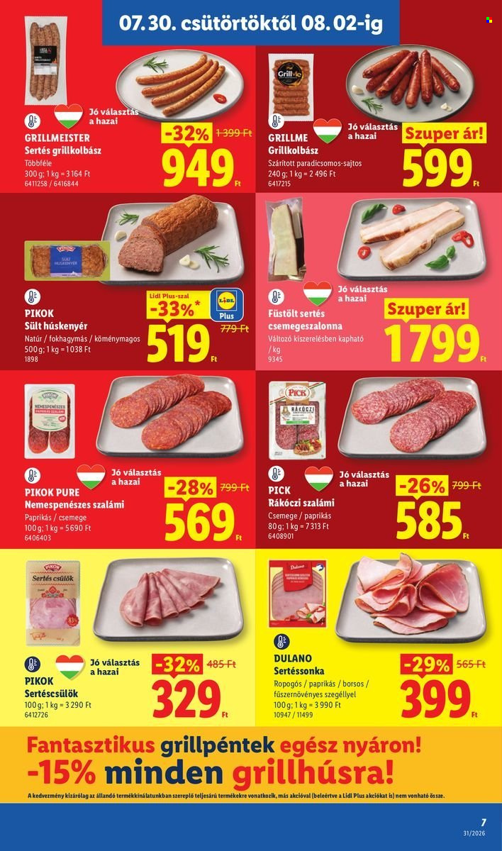 Lidl akciós újságok - 2026.07.30 - 2026.08.05. Oldal 7