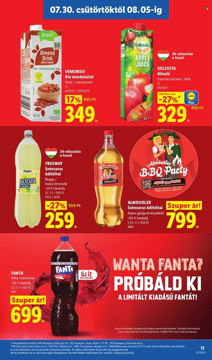 Lidl akciós újságok - 2026.07.30 - 2026.08.05. Oldal 15