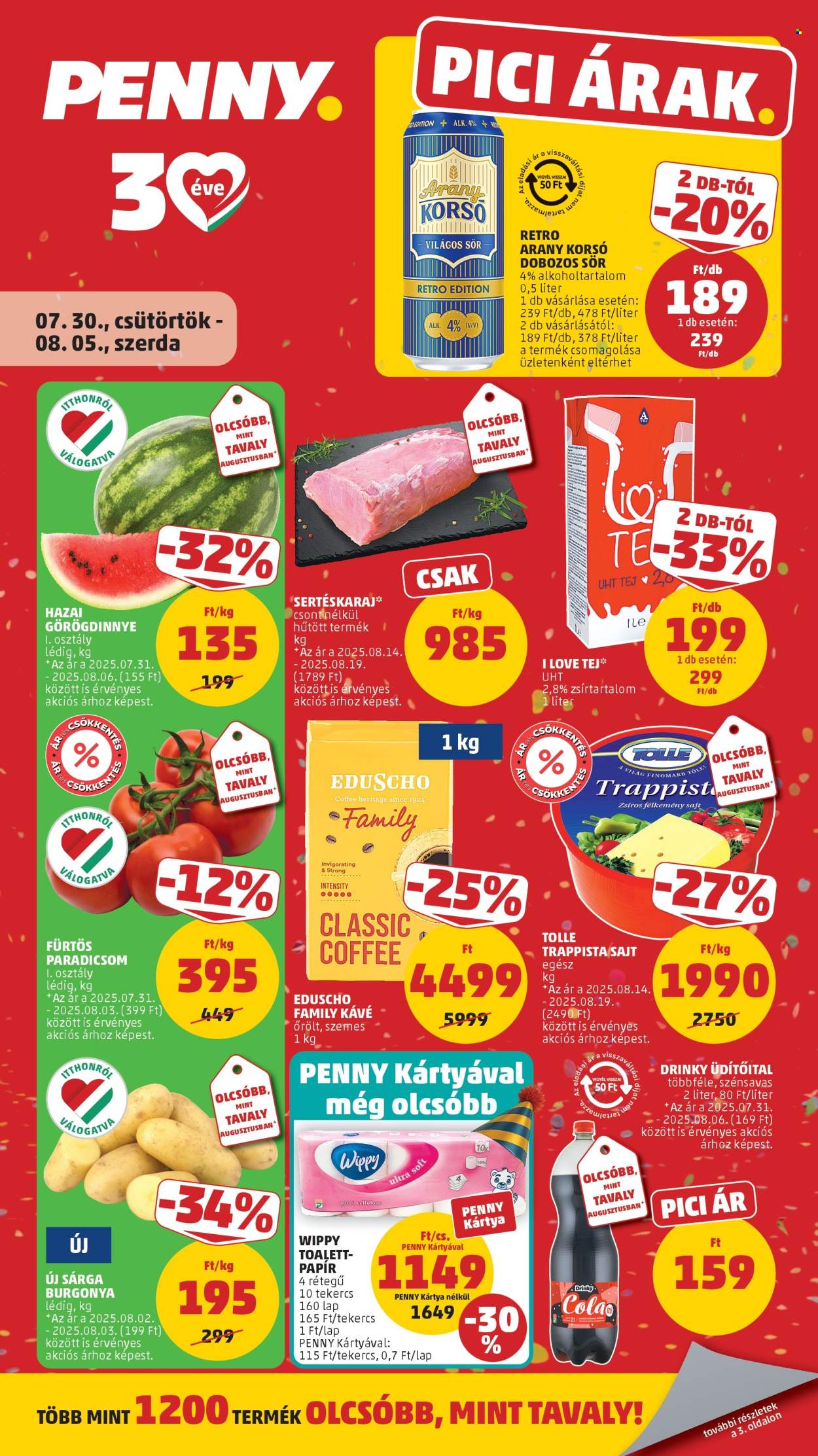 Penny Market akciós újságok - 2026.07.30 - 2026.08.05. Oldal 1