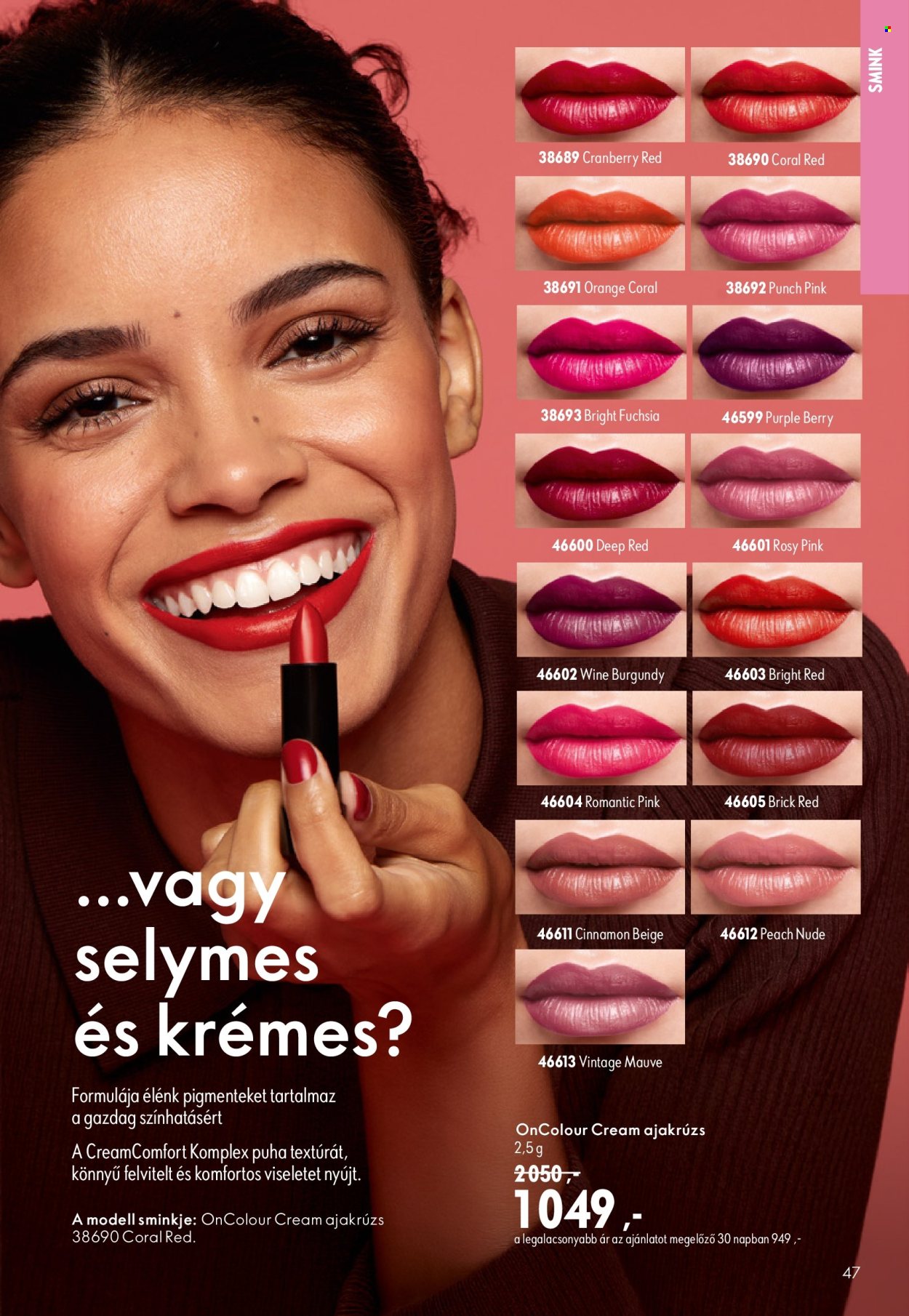 Oriflame akciós újságok - 2026.07.29 - 2026.08.18. Oldal 47
