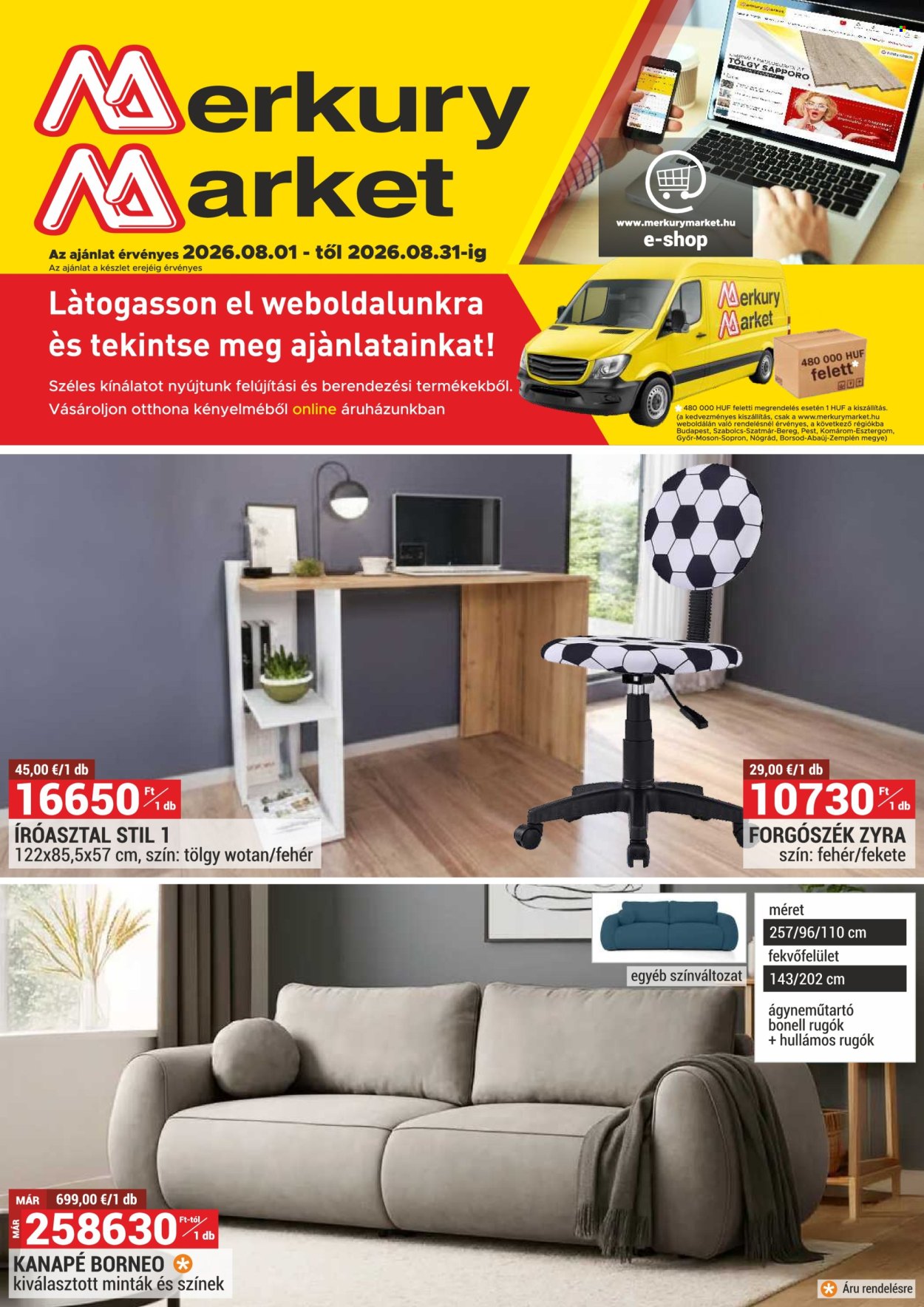 Merkury Market akciós újságok - 2026.08.01 - 2026.08.31. Oldal 1