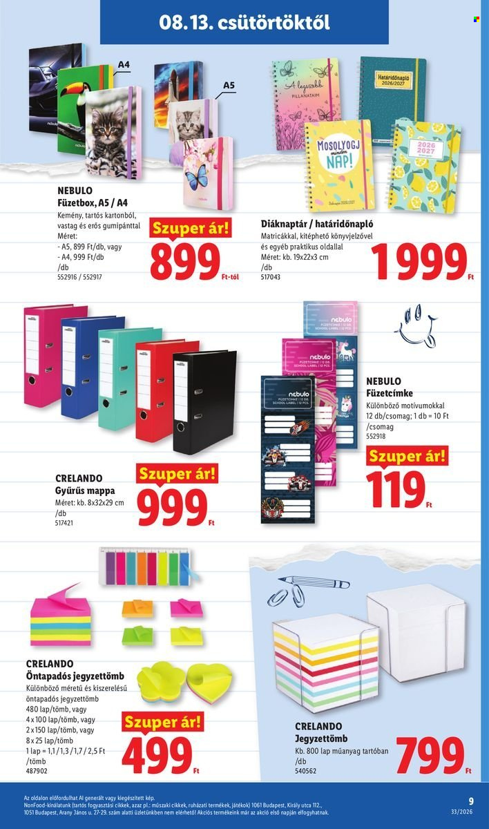 Lidl akciós újságok - 2026.08.13 - 2026.08.18. Oldal 9
