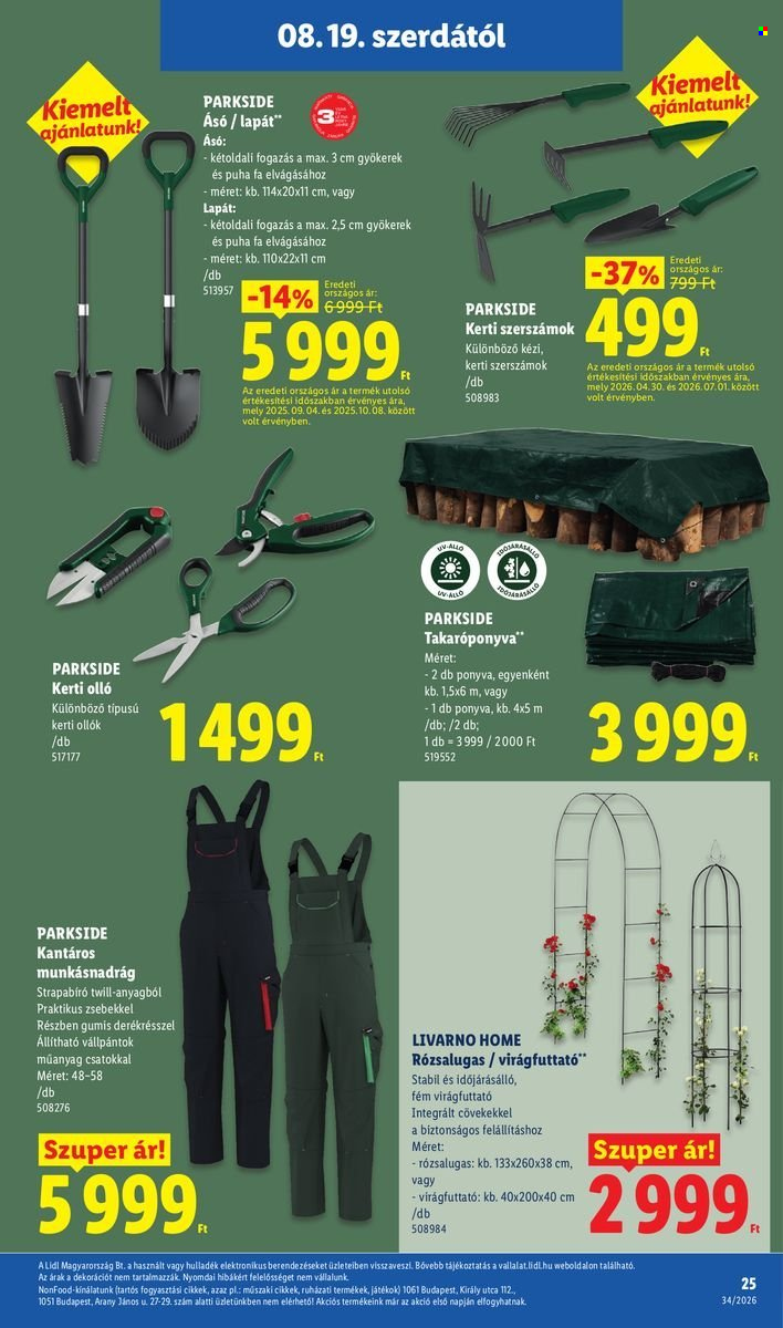 Lidl akciós újságok - 2026.08.19 - 2026.08.26. Oldal 25