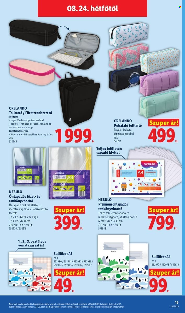 Lidl akciós újságok - 2026.08.19 - 2026.08.26. Oldal 19