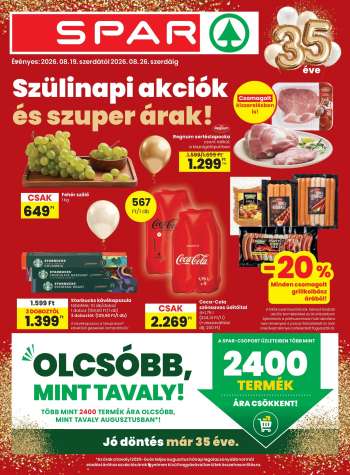 Újság SPAR - 2026.08.19 - 2026.08.26.
