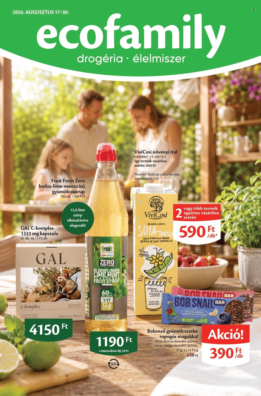 EcoFamily akciós újságok - 2026.08.17 - 2026.08.30. Oldal 1