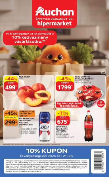 Újság Auchan - 2026.08.21 - 2026.08.26.
