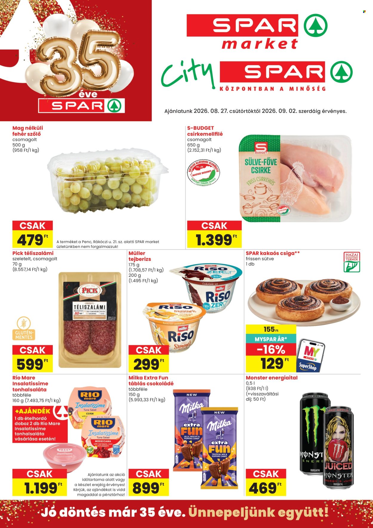 SPAR akciós újságok - 2026.08.27 - 2026.09.02. Oldal 1