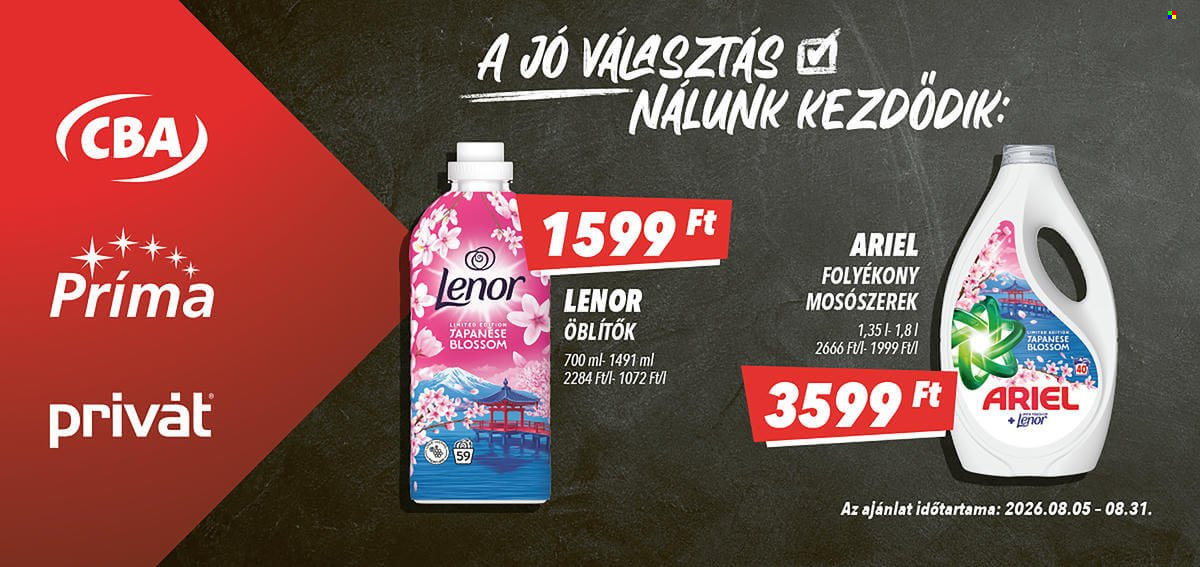 CBA akciós újságok - 2026.08.05 - 2026.08.31. Oldal 1