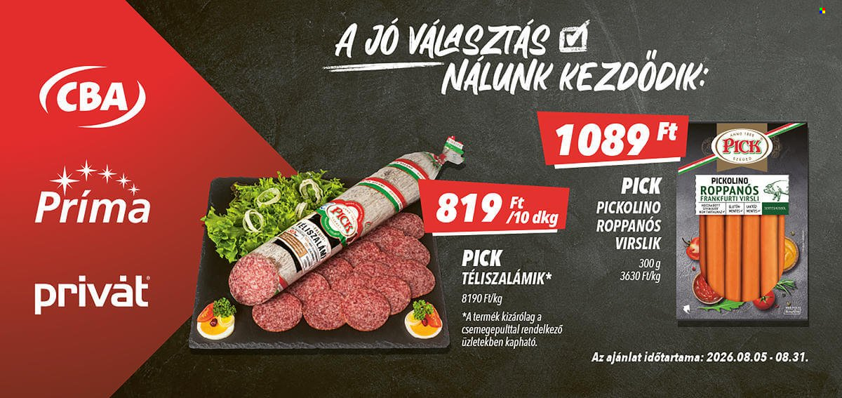CBA akciós újságok - 2026.08.05 - 2026.08.31. Oldal 2