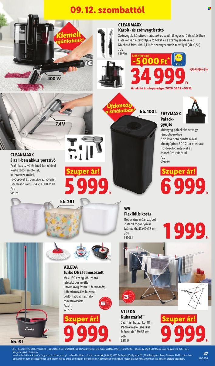 Lidl akciós újságok - 2026.09.10 - 2026.09.16. Oldal 47