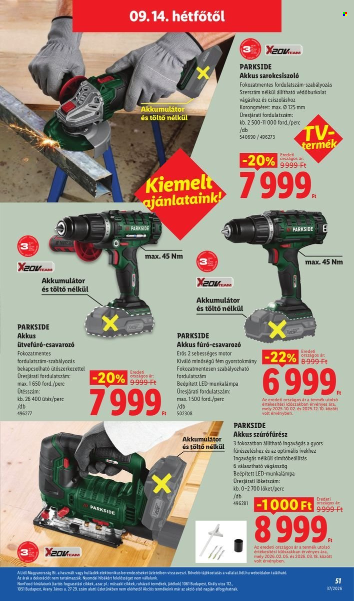 Lidl akciós újságok - 2026.09.10 - 2026.09.16. Oldal 51