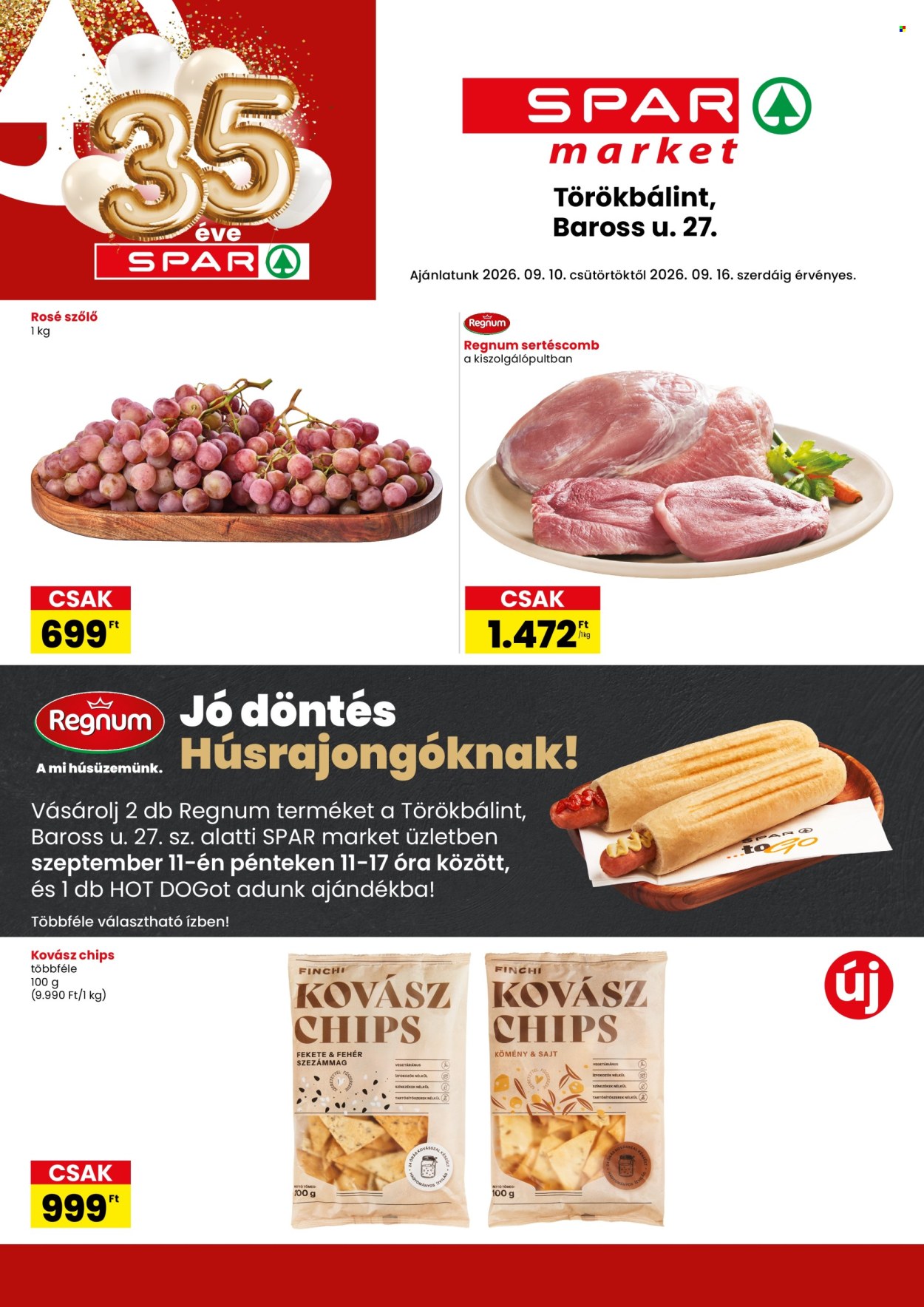 SPAR market akciós újságok - 2026.09.10 - 2026.09.16. Oldal 1