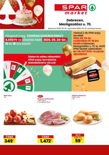 Újság SPAR market - 2026.09.24 - 2026.09.30.