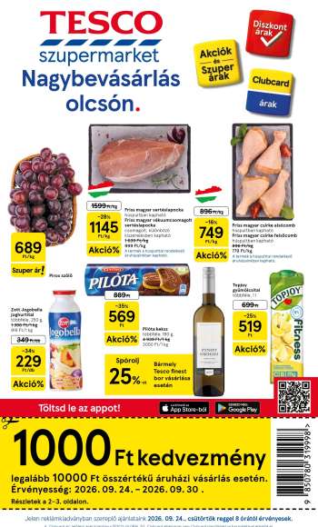 Újság TESCO - 2026.10.01 - 2026.10.07.