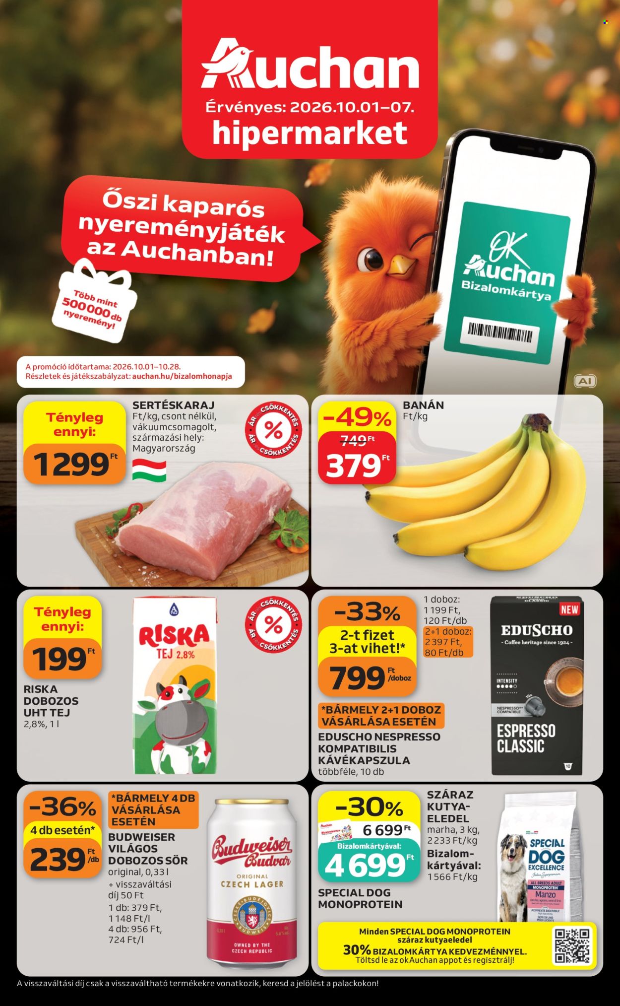 Auchan akciós újságok - 2026.10.01 - 2026.10.07. Oldal 1