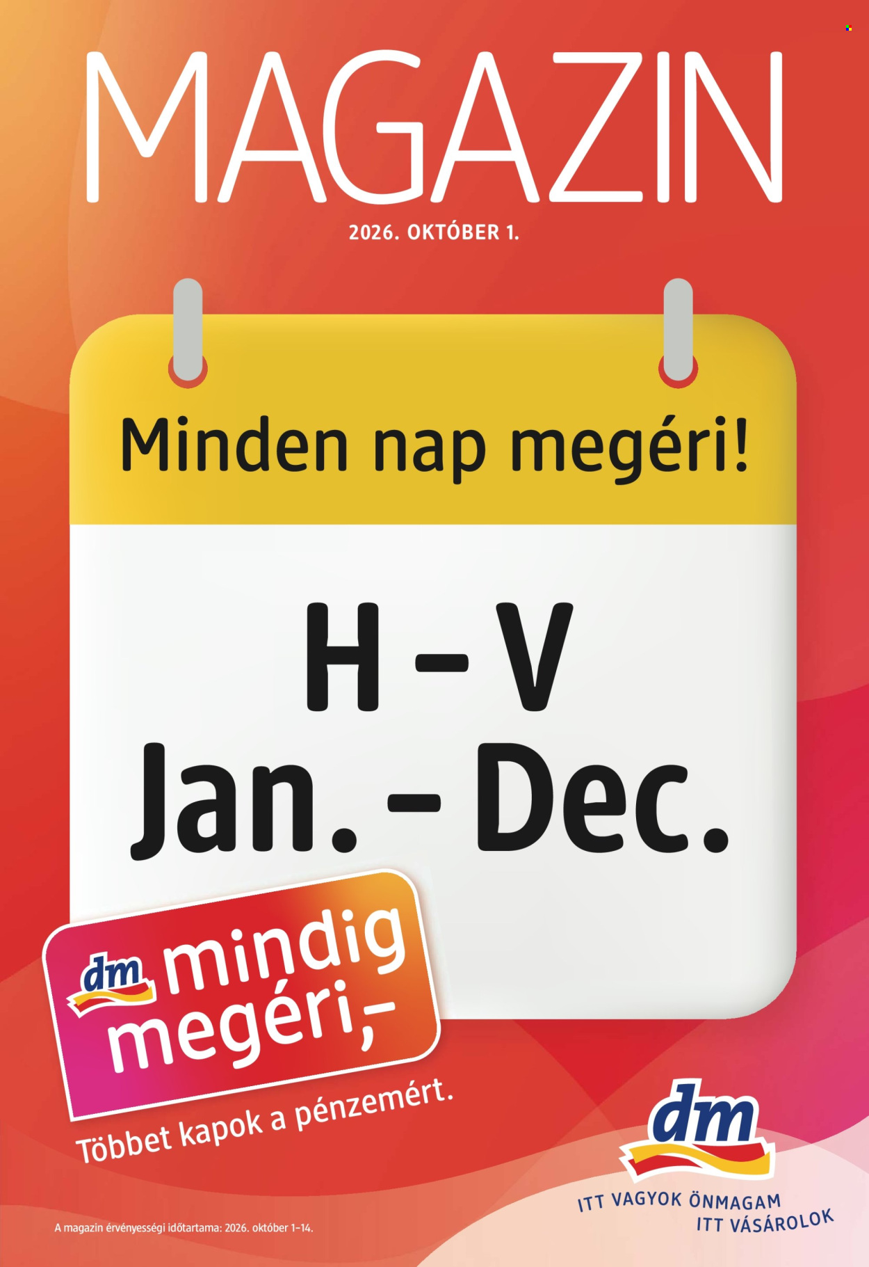 dm drogerie markt akciós újságok - 2026.10.01 - 2026.10.14. Oldal 1