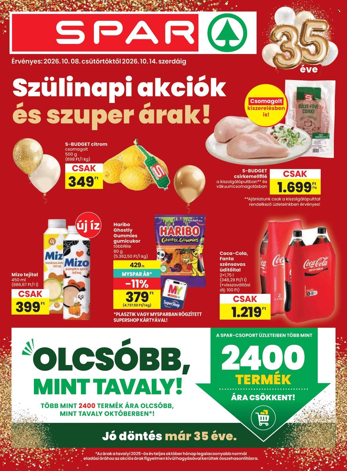 SPAR akciós újságok - 2026.10.08 - 2026.10.14. Oldal 1