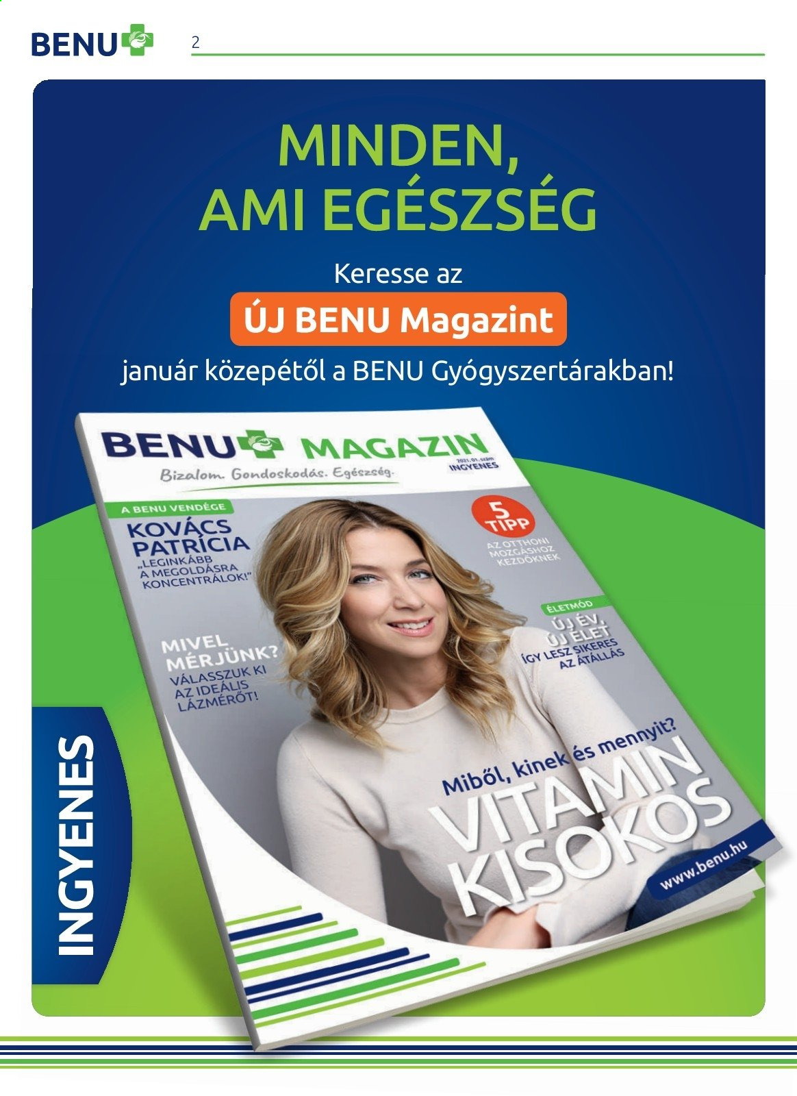 BENU Gyógyszertár akciós újságok - 2021.01.01 - 2021.01.31. Oldal 2