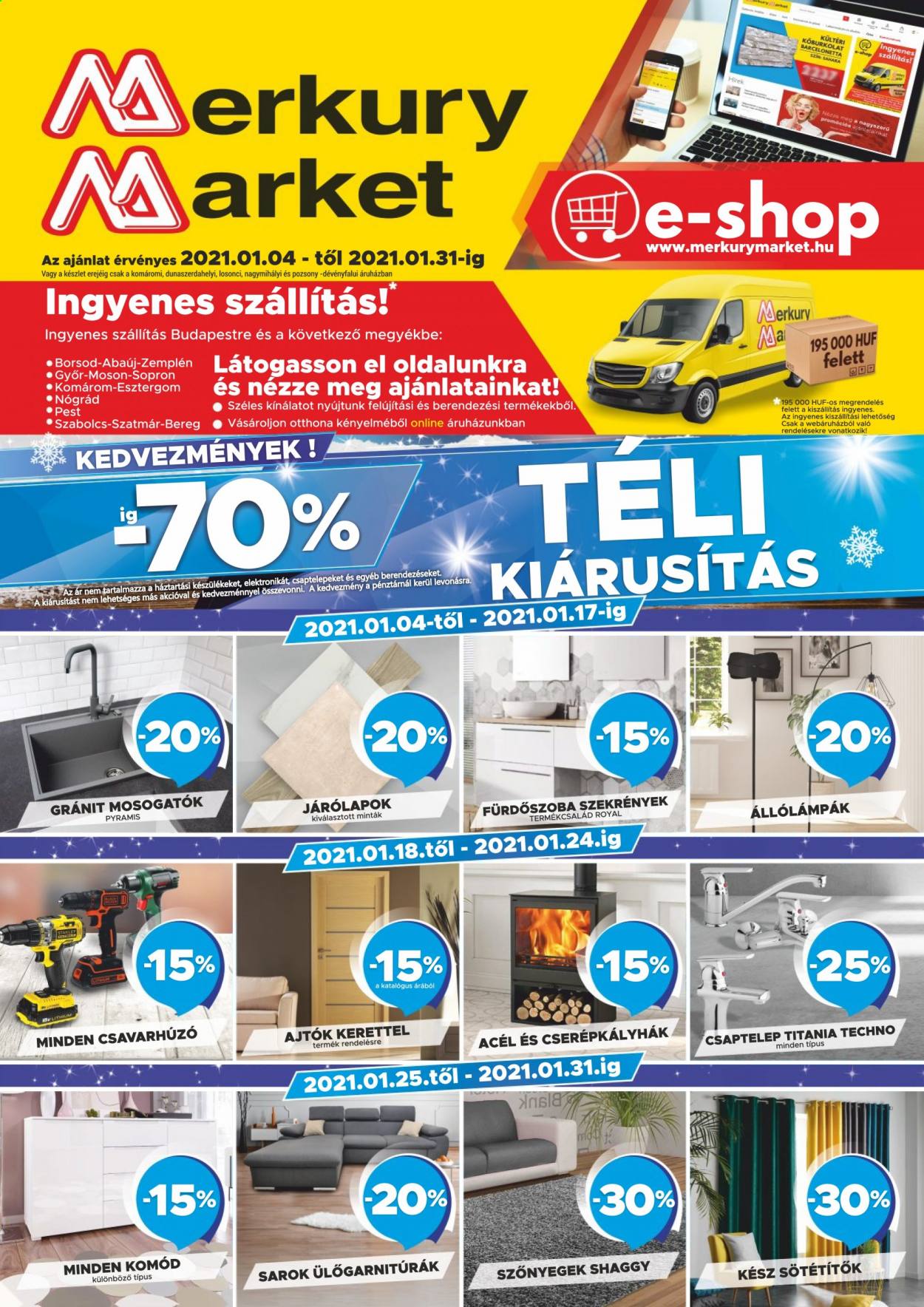 Merkury Market akciós újságok - 2021.01.04 - 2021.01.31. Oldal 1