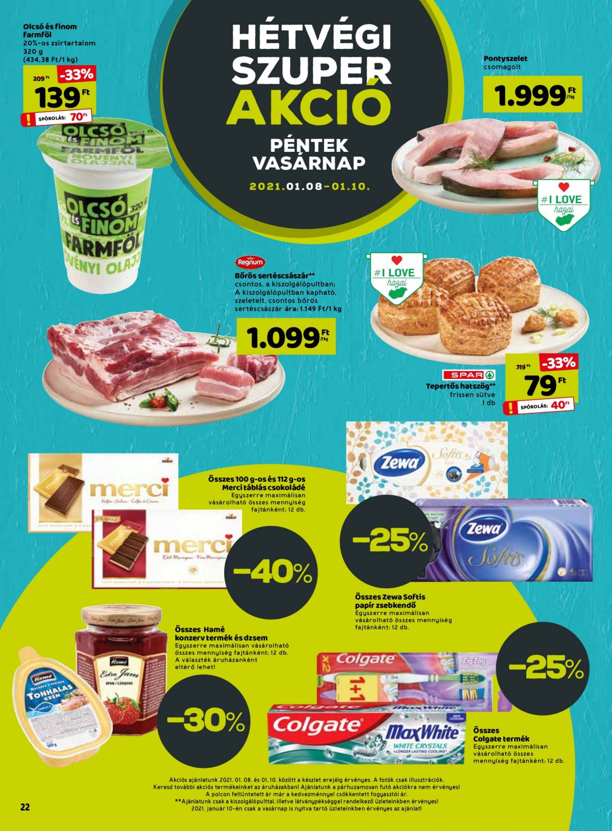 SPAR akciós újságok - 2021.01.07 - 2021.01.13. Oldal 22