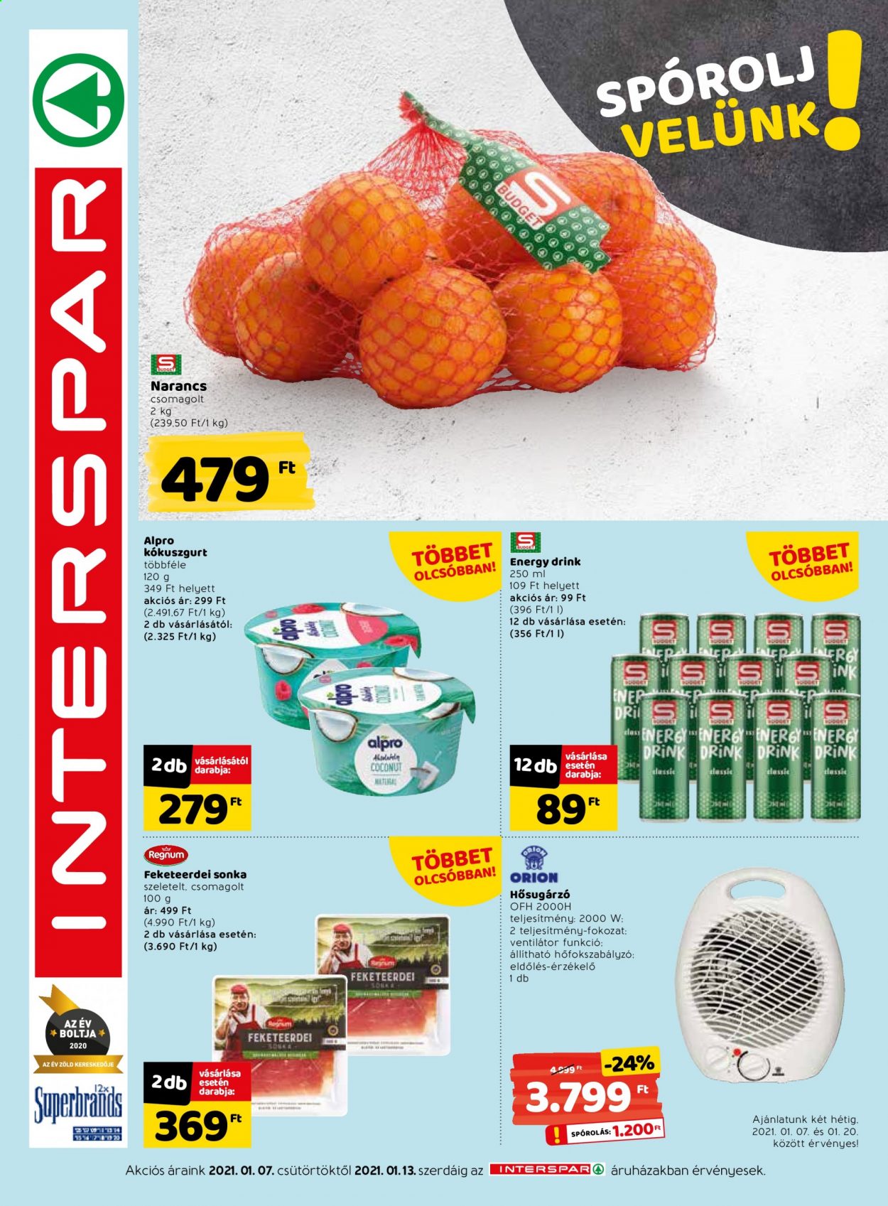 INTERSPAR akciós újságok - 2021.01.07 - 2021.01.13. Oldal 1