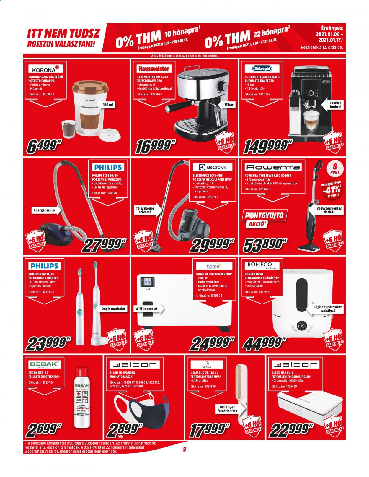 MediaMarkt akciós újságok - 2021.01.06 - 2021.01.17. Oldal 8