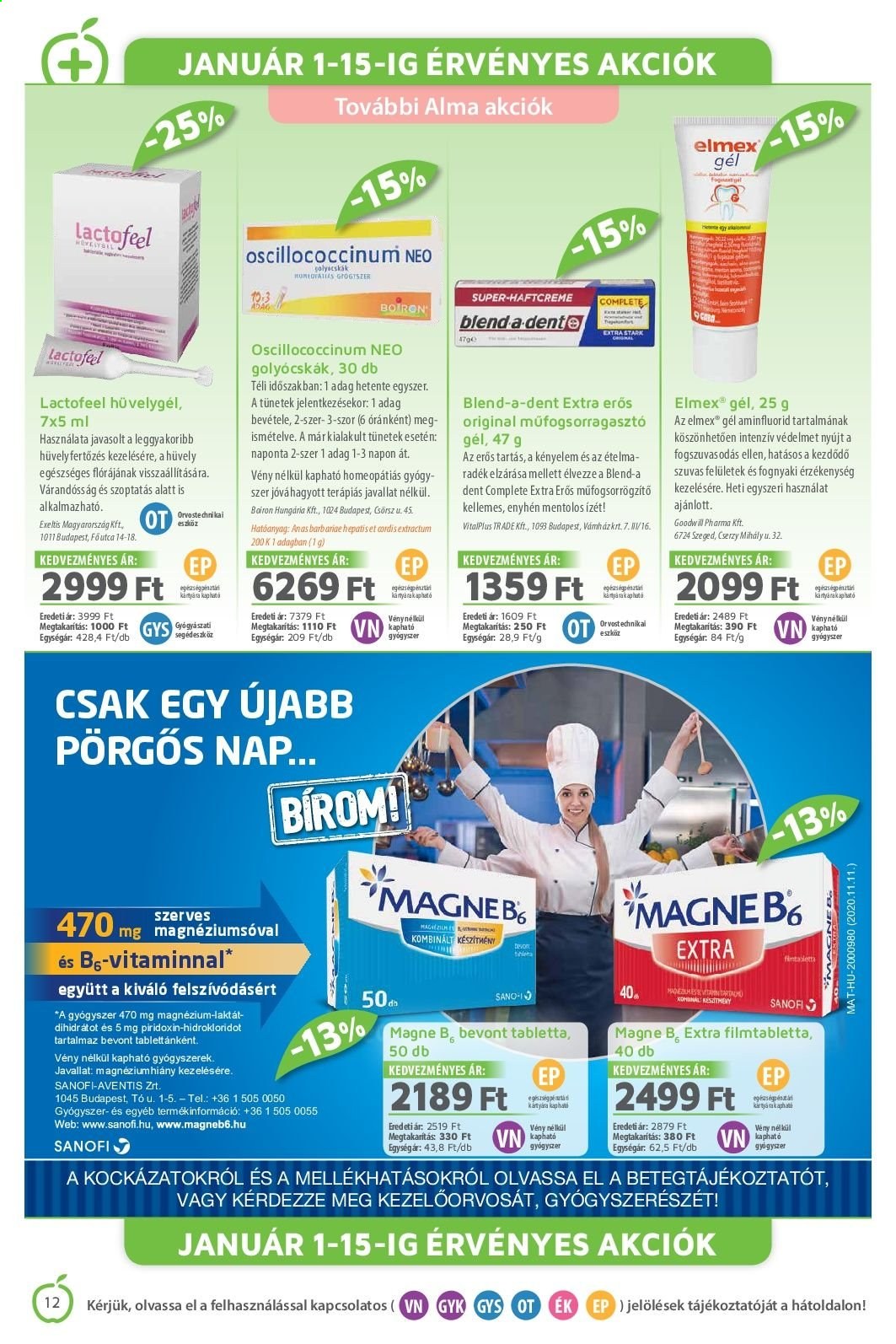 Alma Gyógyszertárak akciós újságok - 2021.01.01 - 2021.01.31. Oldal 12