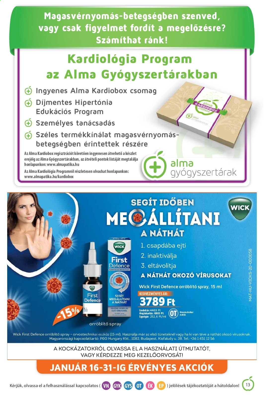 Alma Gyógyszertárak akciós újságok - 2021.01.01 - 2021.01.31. Oldal 13