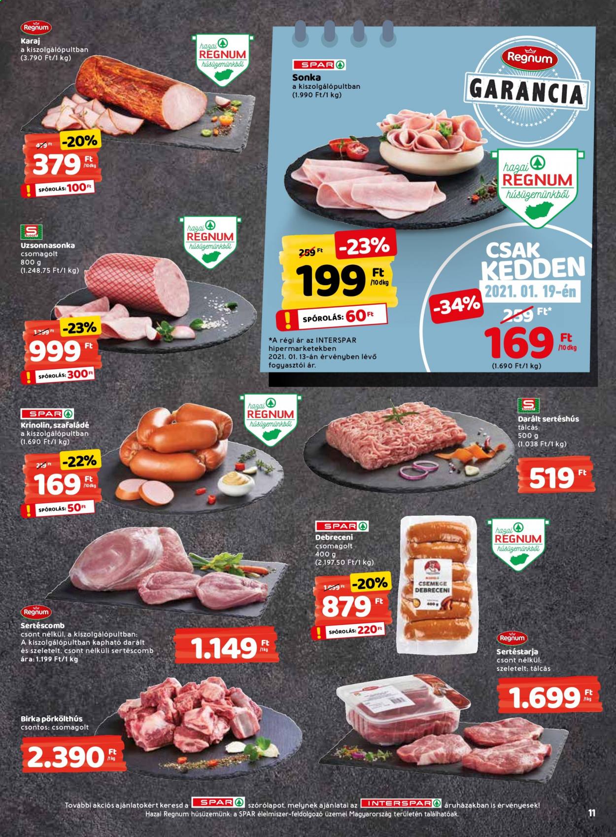 INTERSPAR akciós újságok - 2021.01.14 - 2021.01.20. Oldal 11