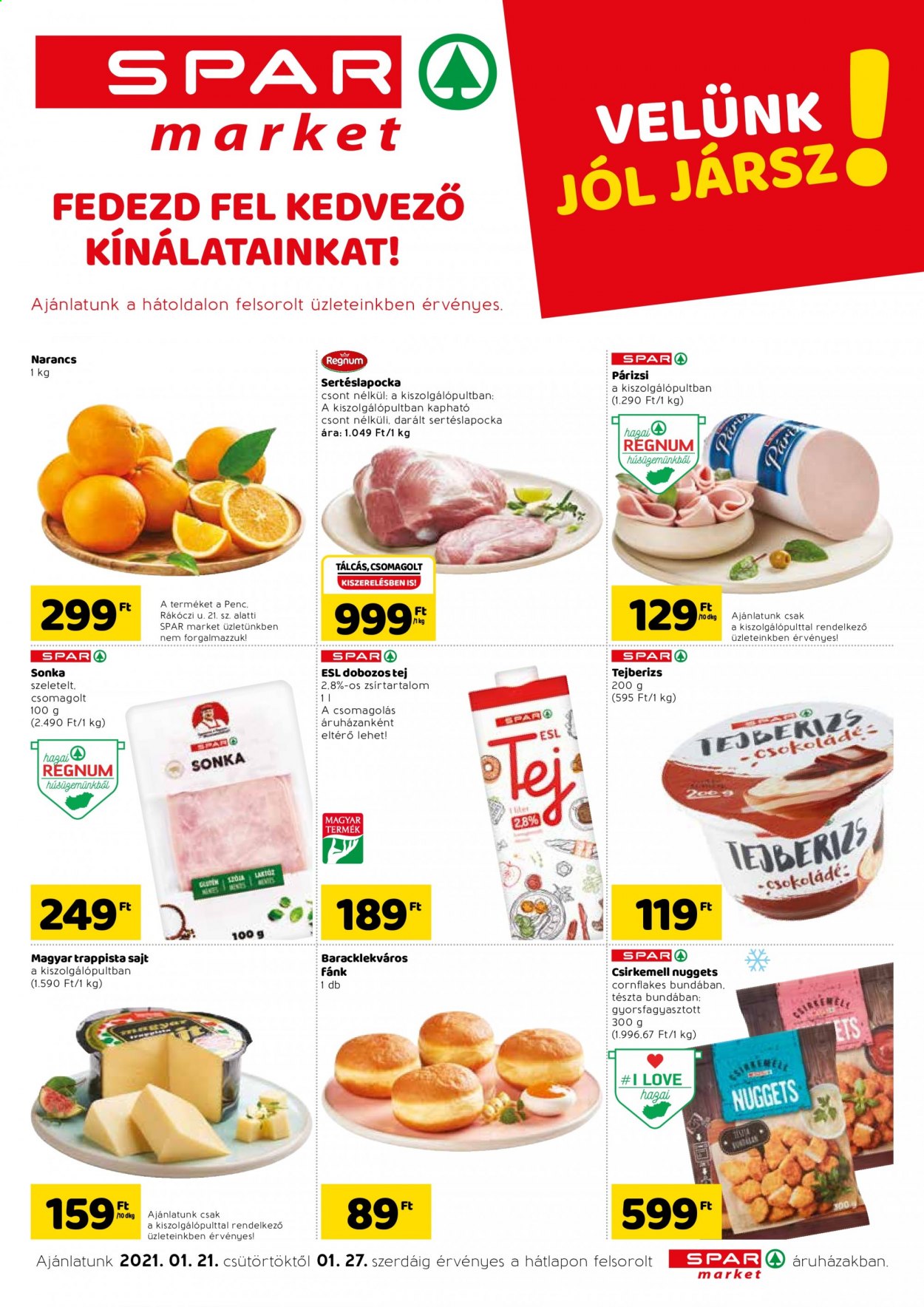 SPAR market akciós újságok - 2021.01.21 - 2021.01.27. Oldal 1