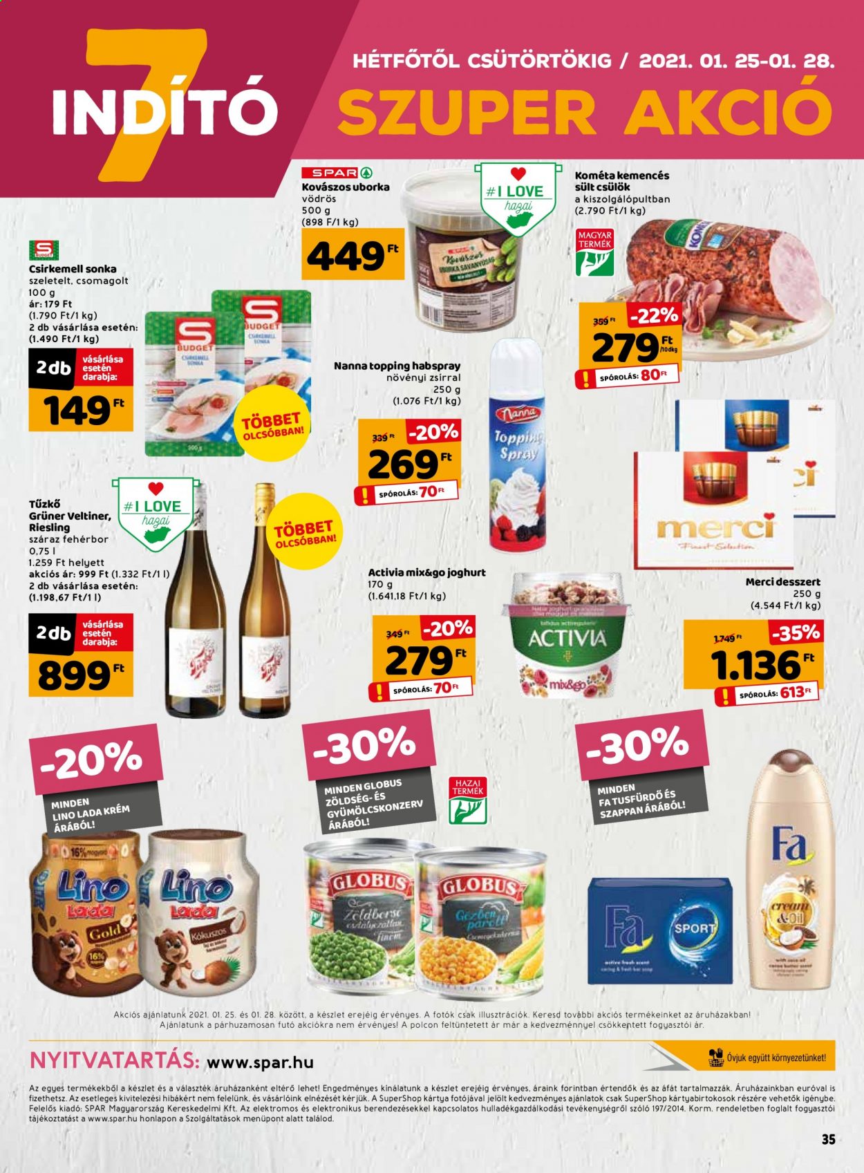 INTERSPAR akciós újságok - 2021.01.21 - 2021.01.27. Oldal 35