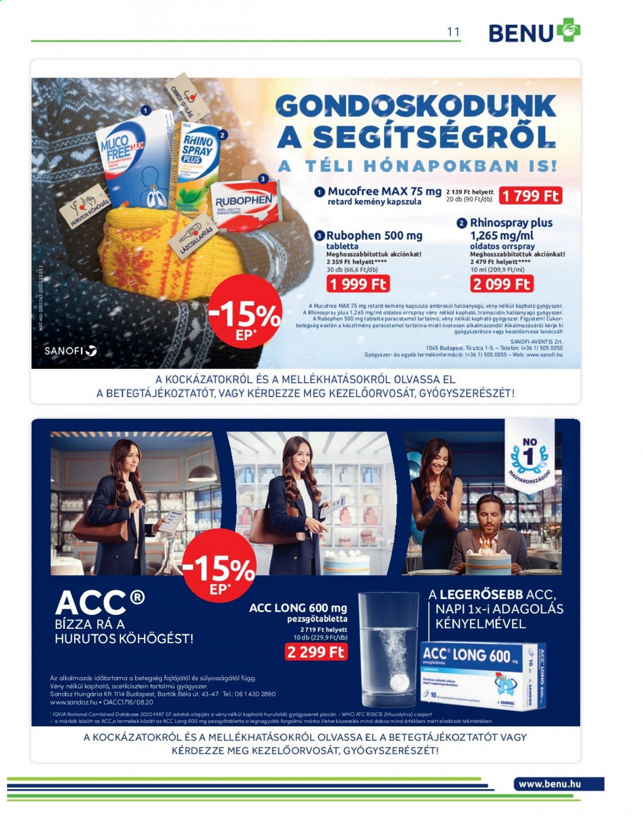 BENU Gyógyszertár akciós újságok - 2021.02.01 - 2021.02.28. Oldal 11