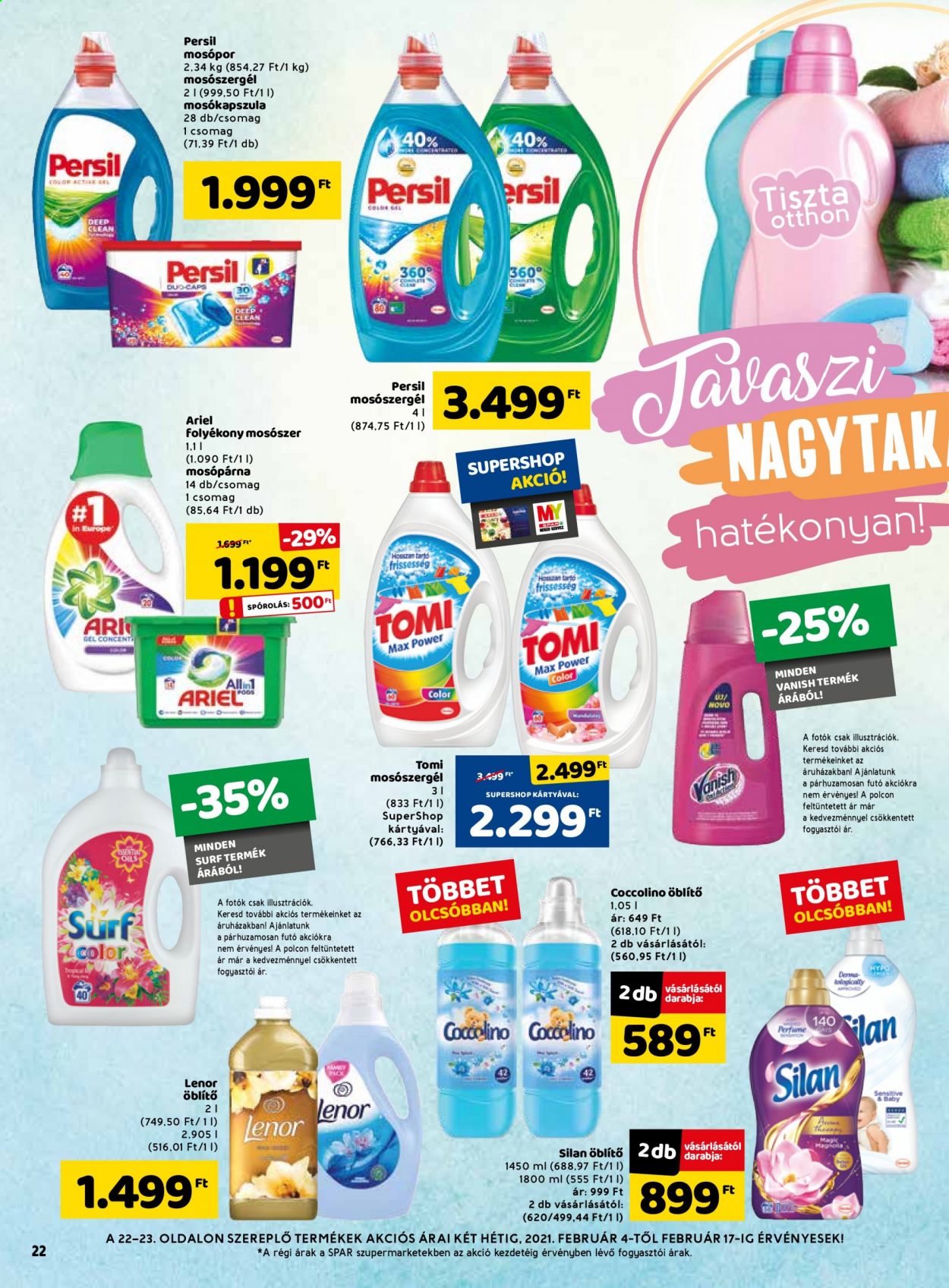 SPAR akciós újságok - 2021.02.04 - 2021.02.10. Oldal 22