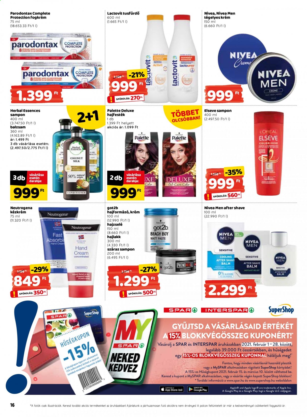 INTERSPAR akciós újságok - 2021.02.11 - 2021.02.17. Oldal 16