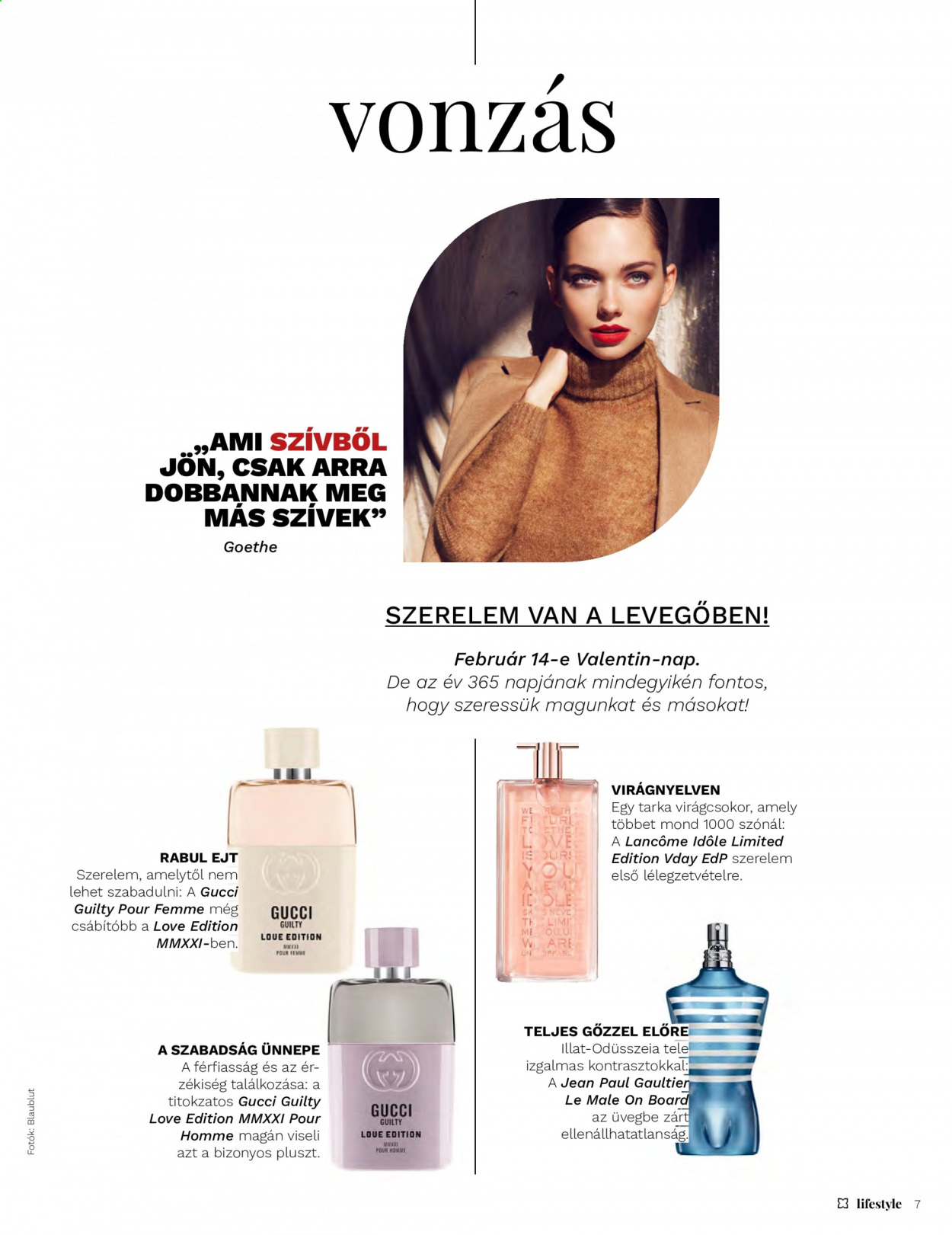 thumbnail - Müller akciós újsága  - Akciós termékek - Lancôme, Gucci, parfüm, Jean-Paul Gaultier.  7. Oldal