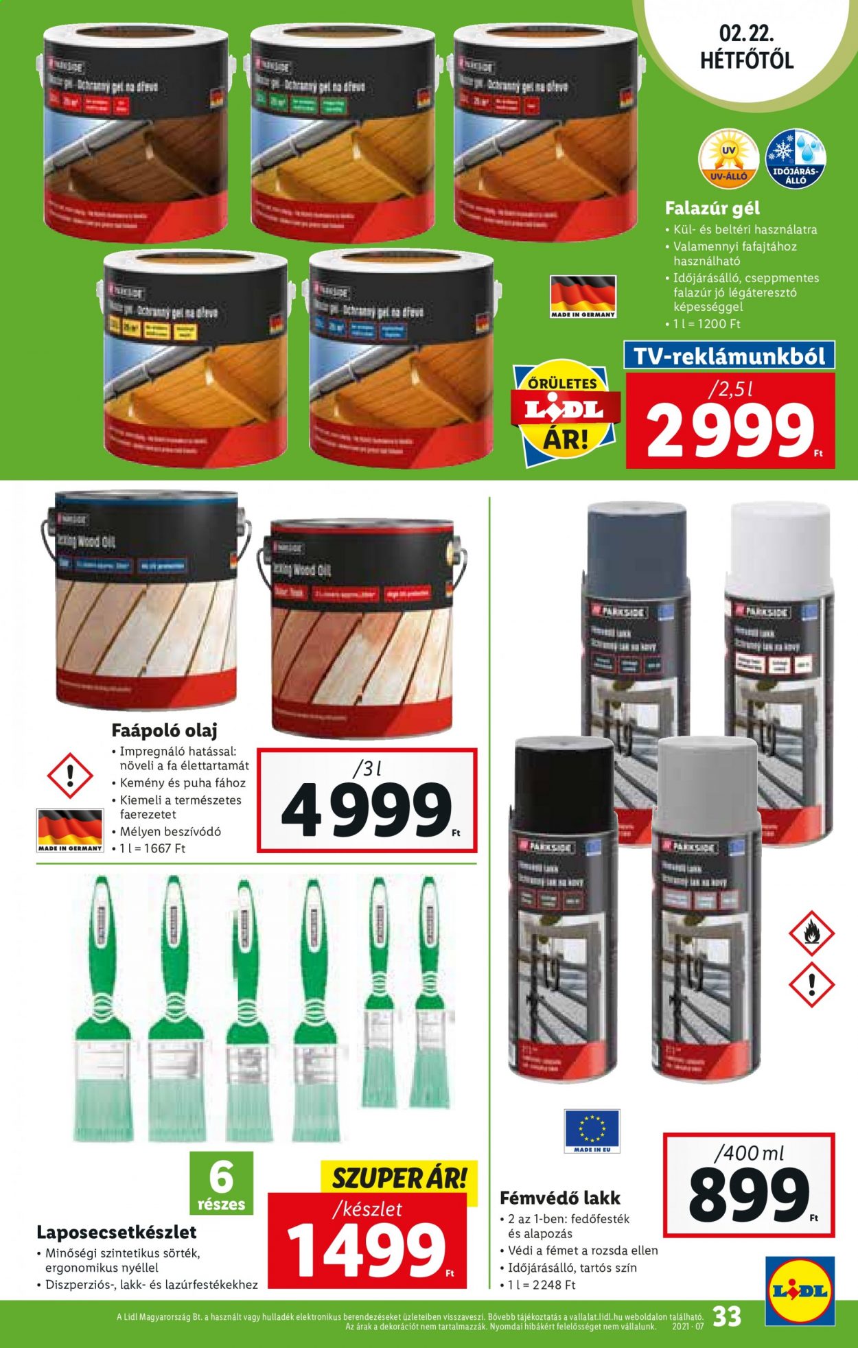 Lidl akciós újságok - 2021.02.18 - 2021.02.24. Oldal 33