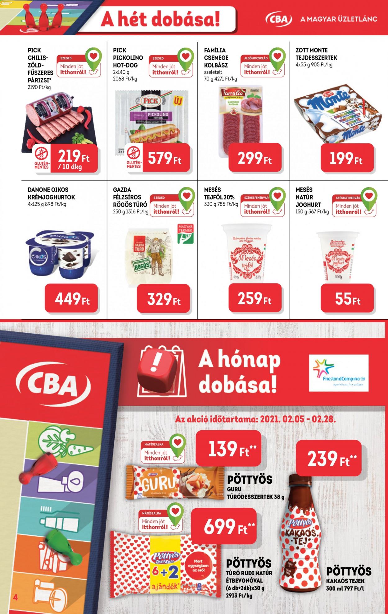 CBA akciós újságok - 2021.02.18 - 2021.02.24. Oldal 4