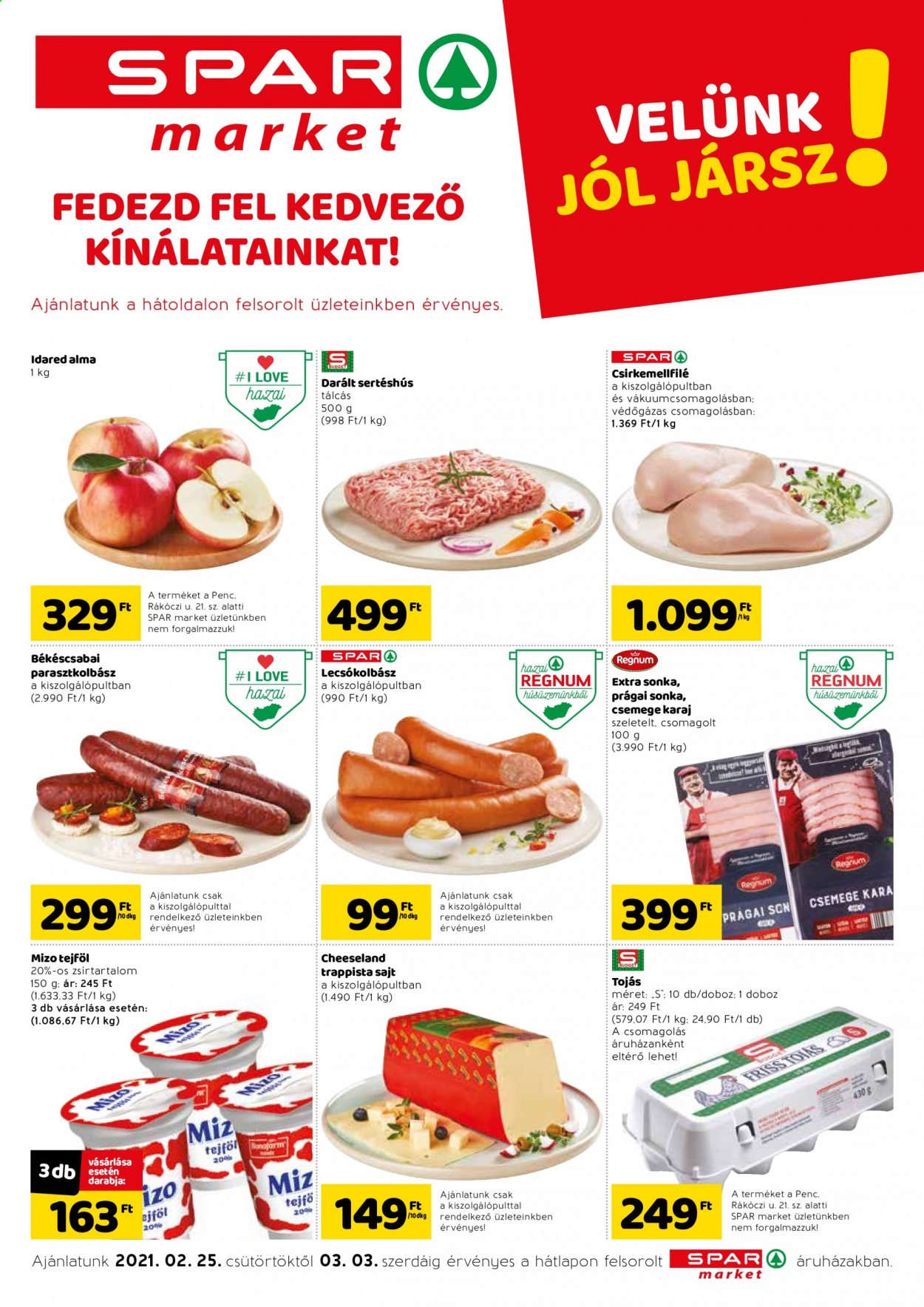 SPAR market akciós újságok - 2021.02.25 - 2021.03.03. Oldal 1